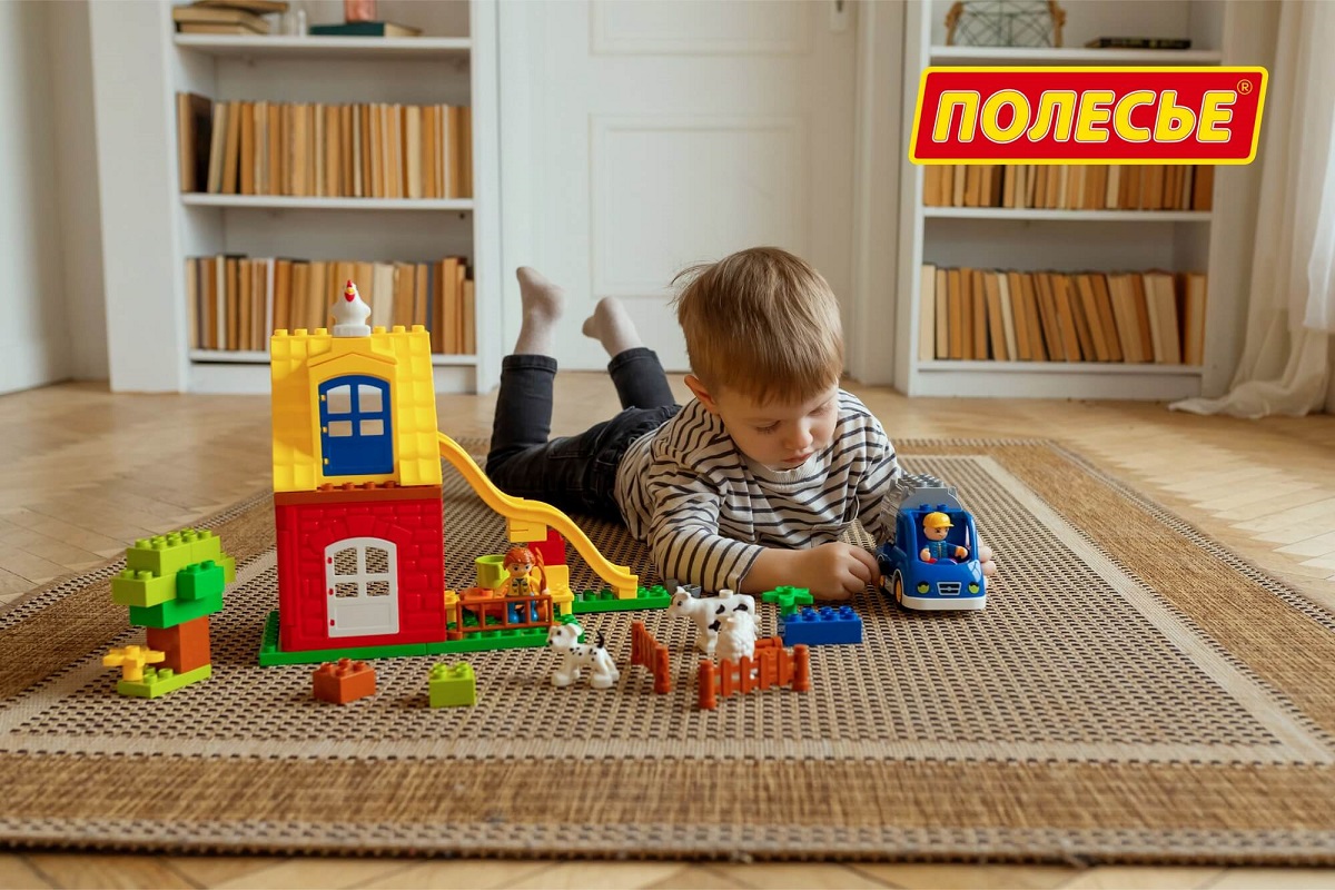 картинка Конструктор Макси - Весёлая ферма (50 элементов) (в коробке), 77578, Полесье от магазина ДетсадЯр