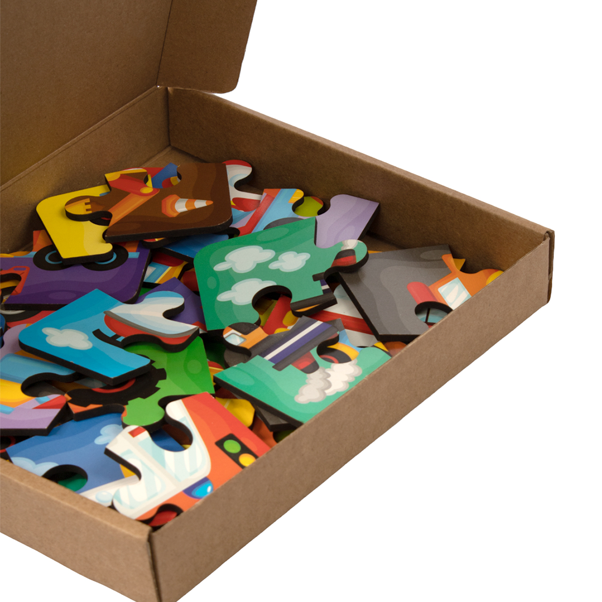 картинка Пазлы из дерева Транспорт 48 элементов. Серия Мои первые пазлы, 04875, Десятое Королевство от магазина ДетсадЯр