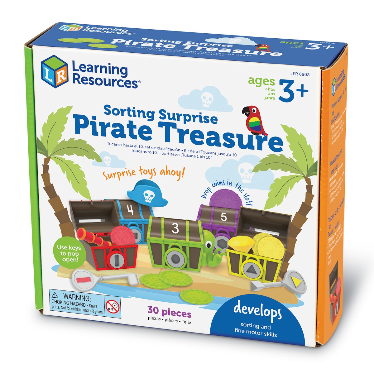 картинка Замки и ключи. Пиратское сокровище (30 элементов), Learning Resources, LER6808  от магазина ДетсадЯр