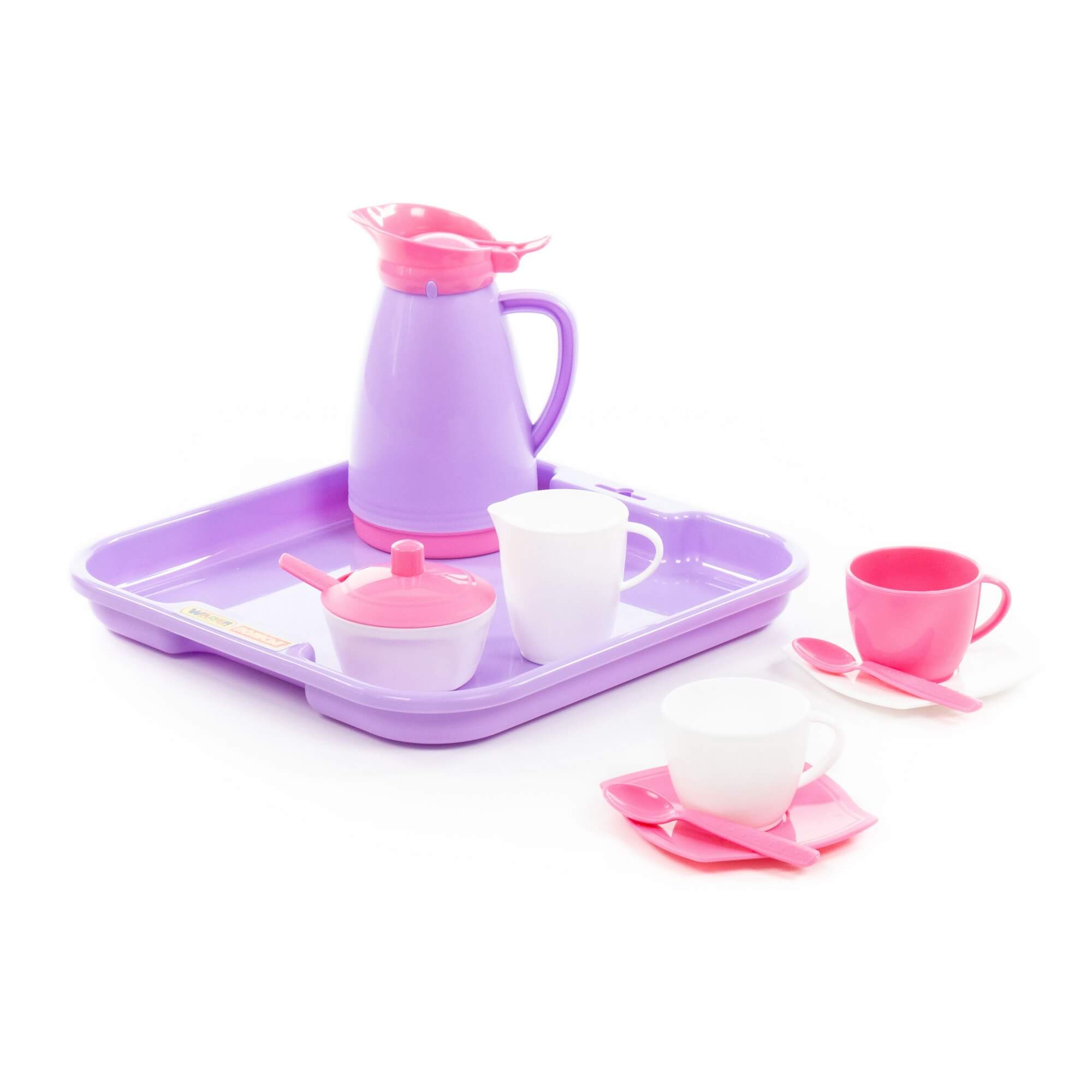 картинка Набор детской посуды Алиса с подносом на 2 персоны (Pretty Pink) 40589, Полесье  от магазина ДетсадЯр