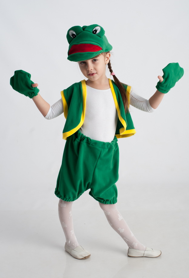 картинка Детский костюм Лягушка (шапочка + жилет + лапки + штанишки) от магазина ДетсадЯр