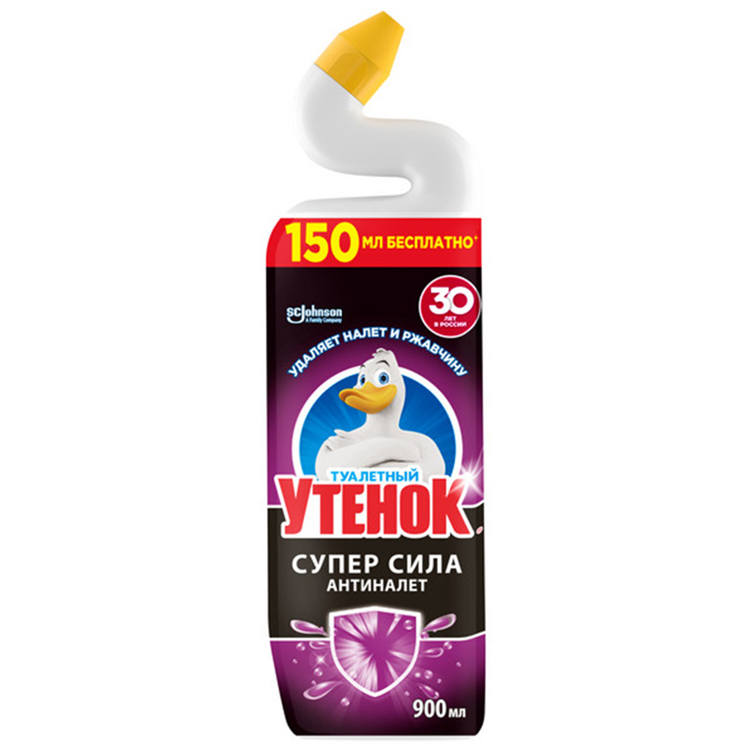 картинка Средство для уборки туалета 900 мл, ТУАЛЕТНЫЙ УТЕНОК Супер Сила "Антиналет", 865023 от магазина ДетсадЯр