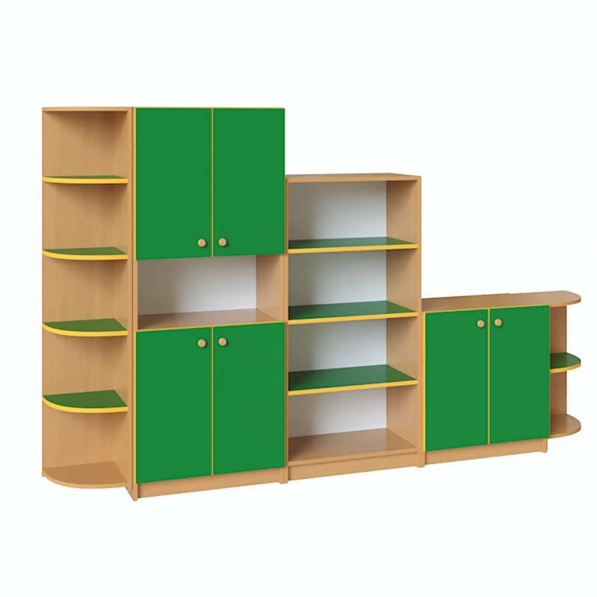 картинка Стенка для игрушек Мини 2400*320*1490 мм. от магазина ДетсадЯр