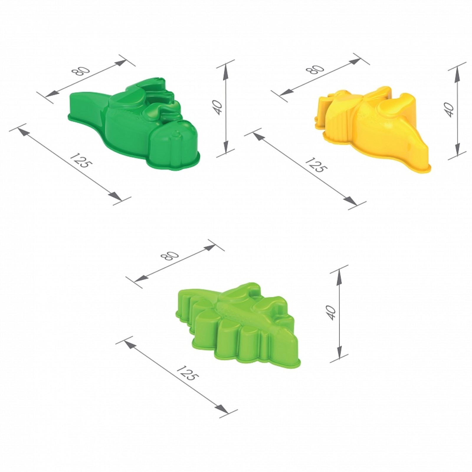 картинка Набор для игры в песке №87 (3 формочки, грабли, совок) 087, Нордпласт от магазина ДетсадЯр