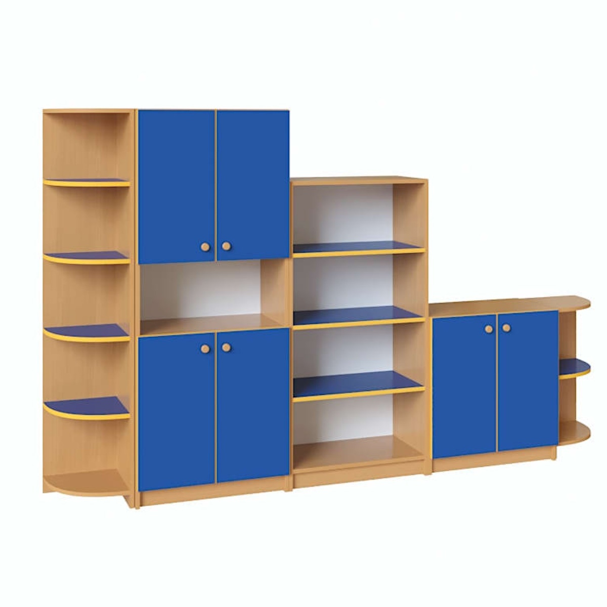 картинка Стенка для игрушек Мини 2400*320*1490 мм. от магазина ДетсадЯр