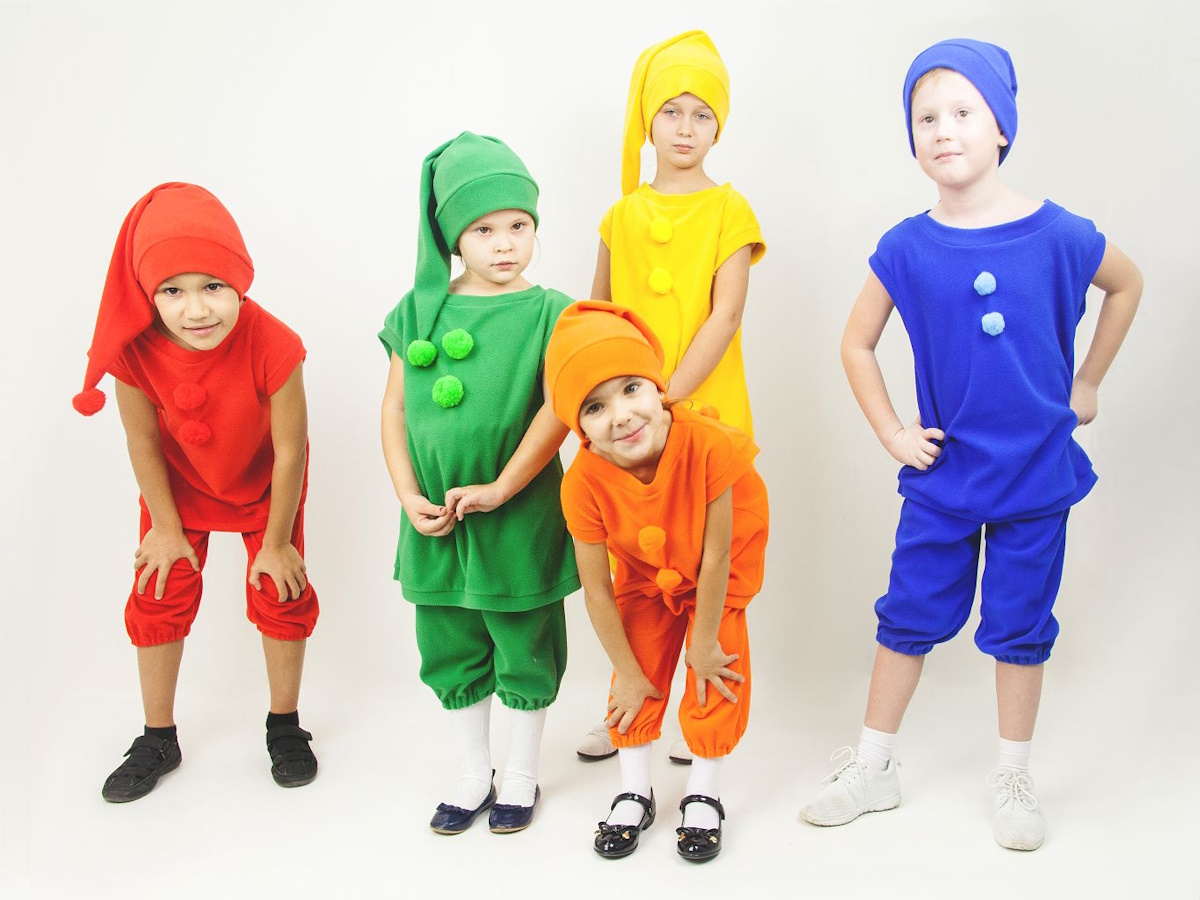 картинка Детский костюм Гном для девочки или мальчика (штаны, колпак, жилет), МВ от магазина ДетсадЯр