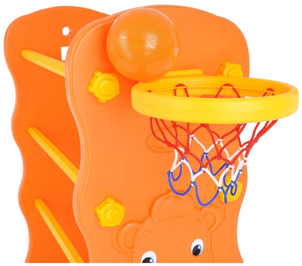 картинка Стеллаж 3 в 1 для игрушек с ящиками + баскетбольное кольцо, размер 84*43*106 см., EDU-PLAY  от магазина ДетсадЯр
