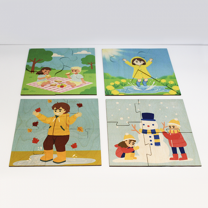 картинка Набор дидактических пазлов (сюжетные картинки), НВ-032, Ты и Я от магазина ДетсадЯр