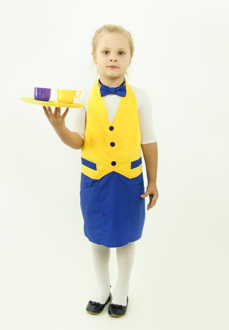 картинка Костюм детский профессия: Официант (фартук + галстук - бабочка), МВ от магазина ДетсадЯр