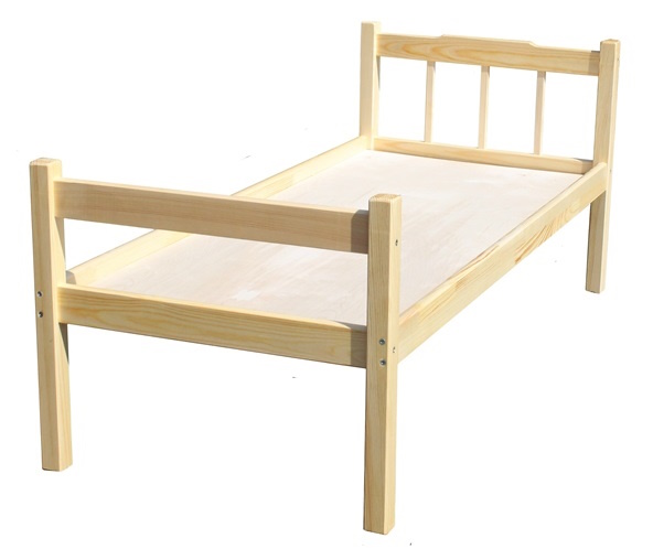 картинка Кровать одноярусная Стандарт, массив сосны, спальное место 1400*600 мм. от магазина ДетсадЯр