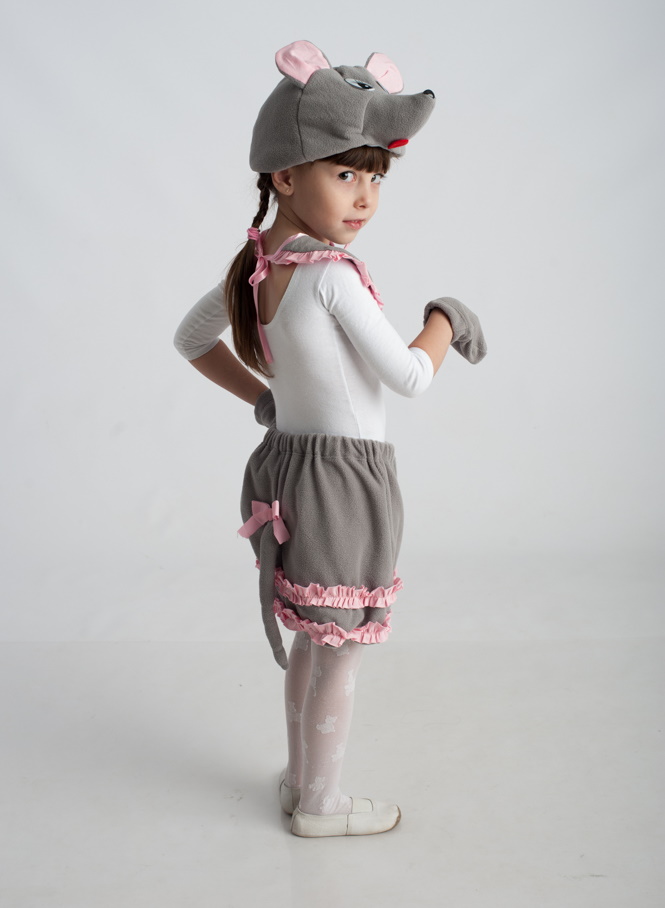 картинка Костюм детский Мышка (шапочка +нагрудник + юбочка с хвостиком) МВ от магазина ДетсадЯр