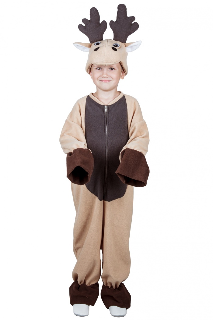 картинка Детский костюм Олень (комбинезон + шапочка) от магазина ДетсадЯр