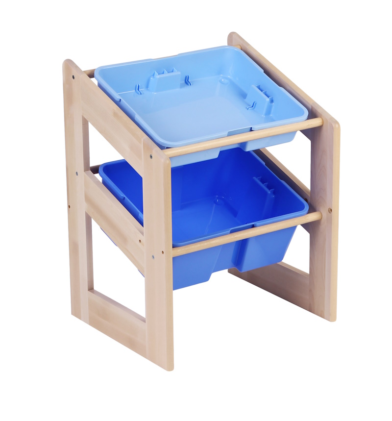 картинка Контейнер №2, средний, полупрозрачный, с зеленой крышкой, Размер: 440*350*180 мм., система хранения Игротека от магазина ДетсадЯр