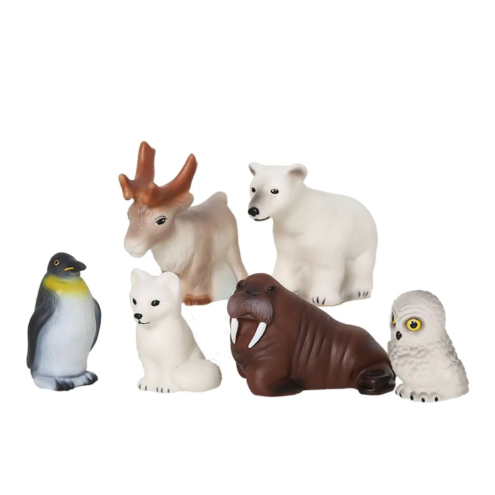 картинка Набор резиновых игрушек Животные Арктики и Антарктики, Весна, В3467 от магазина ДетсадЯр