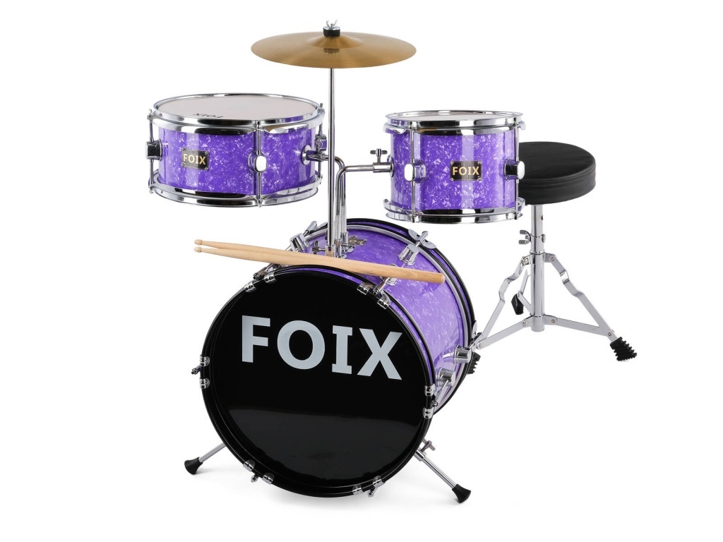 картинка Барабанная установка детская, фиолетовая, Foix, CDF-1096PR  от магазина ДетсадЯр