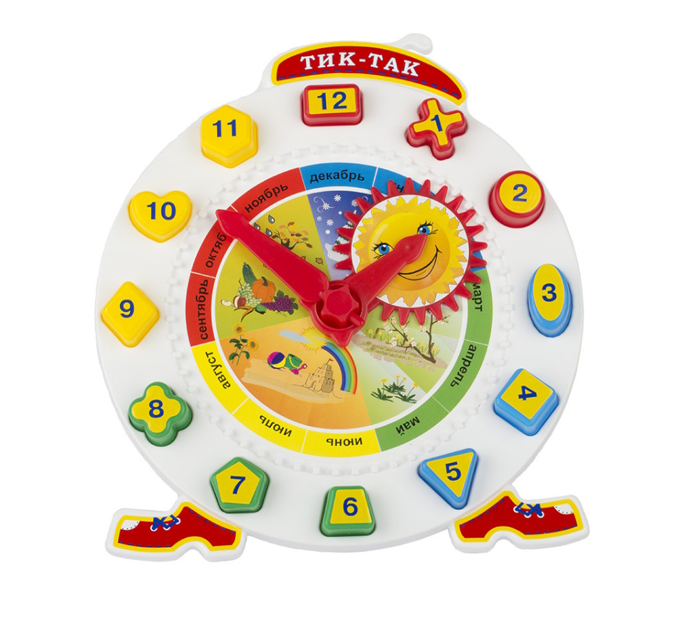 картинка Познавательно-развивающая игра «Тик-Так» с 12 логическими фигурами, Совтехстром, У719 от магазина ДетсадЯр