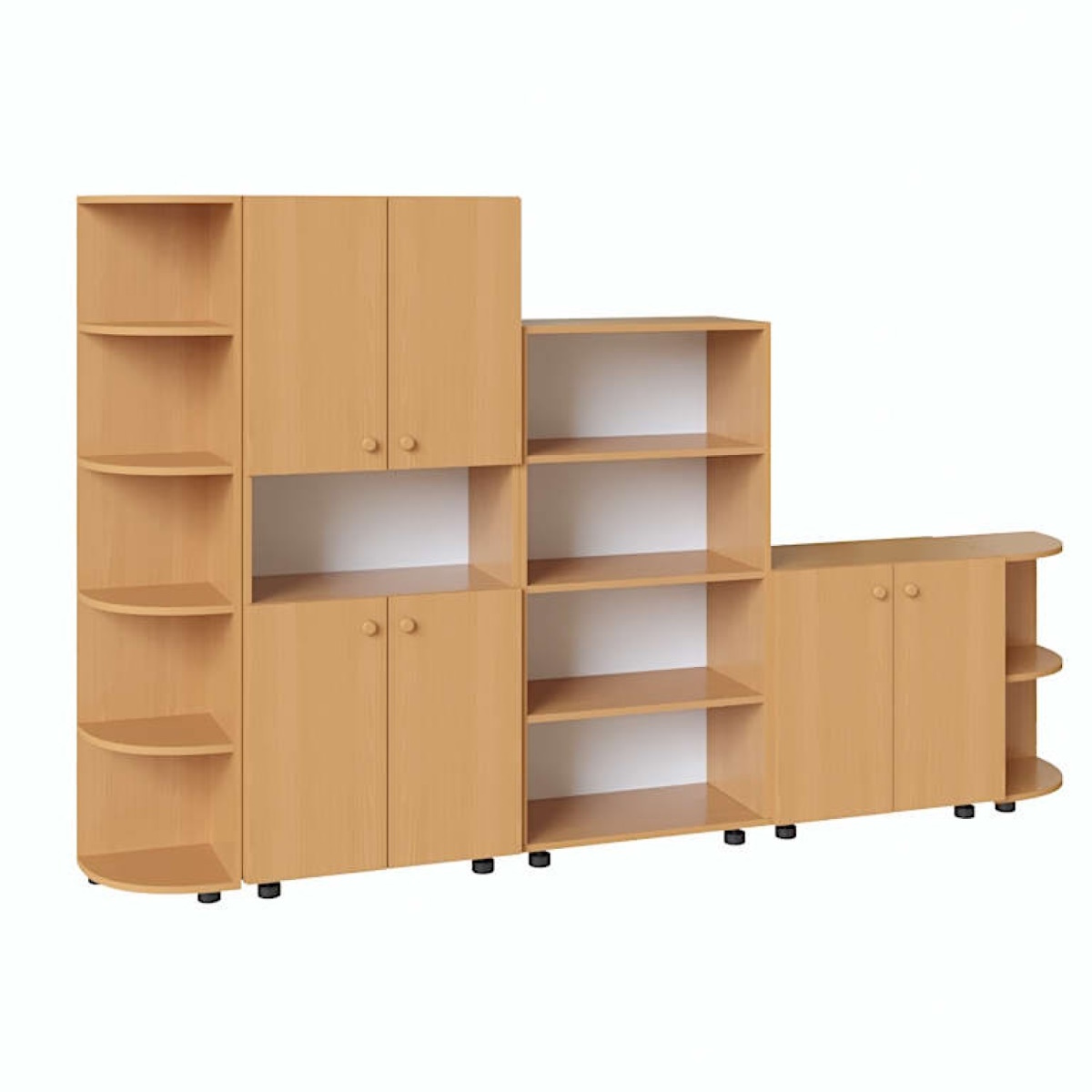 картинка Стенка для игрушек Мини 2400*320*1490 мм. от магазина ДетсадЯр