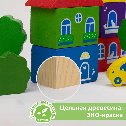 картинка Конструктор Цветной городок 17 деталей К-16, Томик от магазина ДетсадЯр