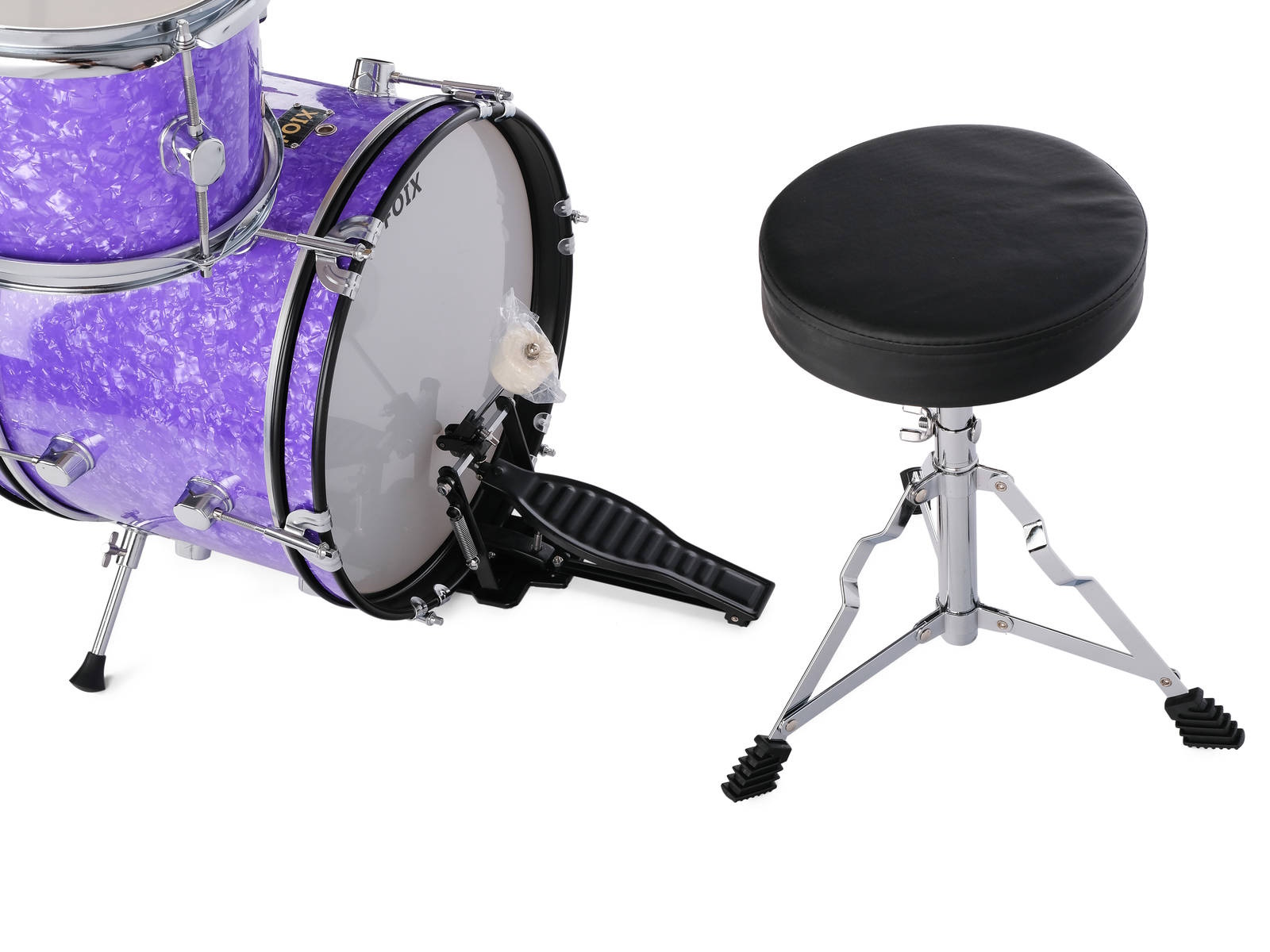картинка Барабанная установка детская, фиолетовая, Foix, CDF-1096PR  от магазина ДетсадЯр
