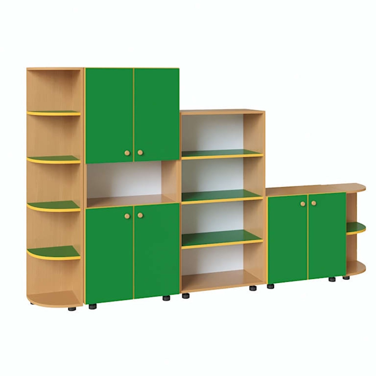 картинка Стенка для игрушек Мини 2400*320*1490 мм. от магазина ДетсадЯр