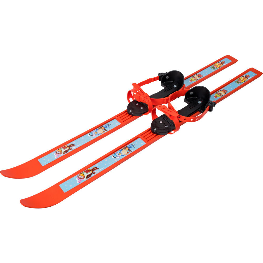 Лыжи пластиковые Вираж Спорт, длина лыж 100 см., с палками 100 см., Олимпик Спорт 