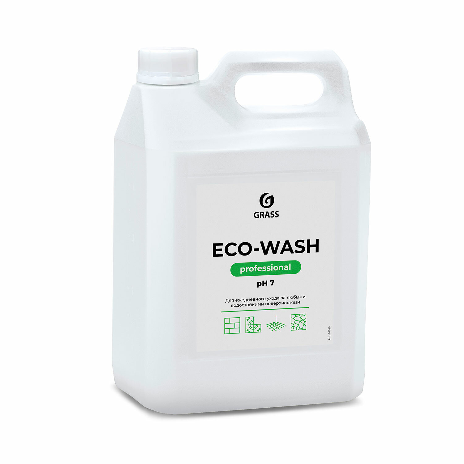 картинка Средство моющее универсальное 5 кг, GRASS ECO-WASH, низкопенное, жидкое, 126030 от магазина ДетсадЯр