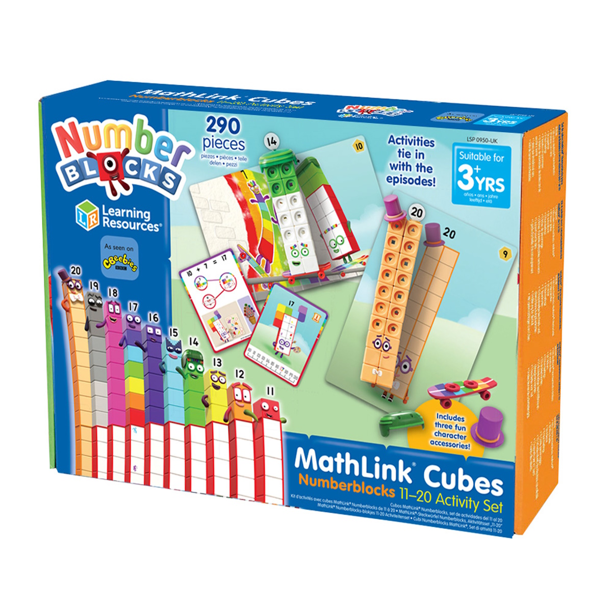 картинка Соединяющиеся кубики Numberblocks, с карточками. От 11 до 20, Learning Resources, LSP0950-UK  от магазина ДетсадЯр