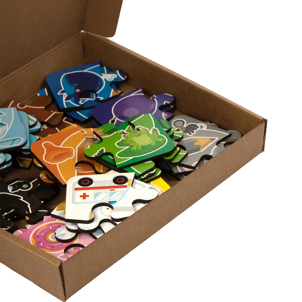 картинка Развивающие деревянные контурные пазлы для малышей Цвета, 04910, Десятое Королевство от магазина ДетсадЯр