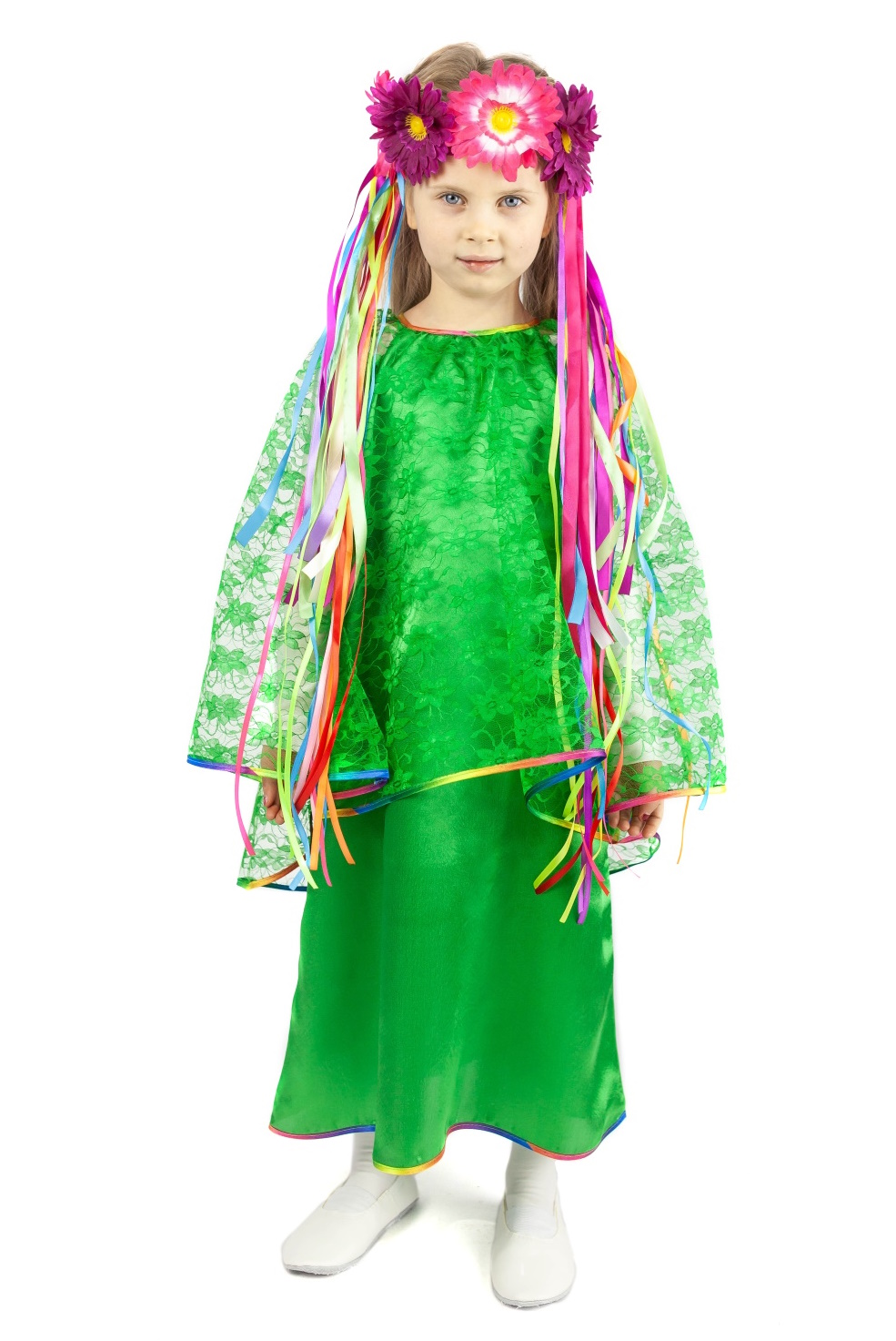 картинка Костюм Лето для девочки: платье + головной убор, МВ от магазина ДетсадЯр