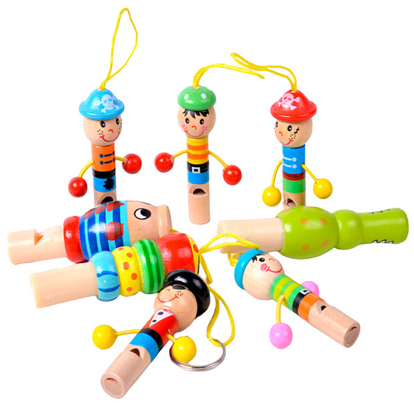 картинка Деревянная игрушка Свисток (цвет микс) И-2542 от магазина ДетсадЯр