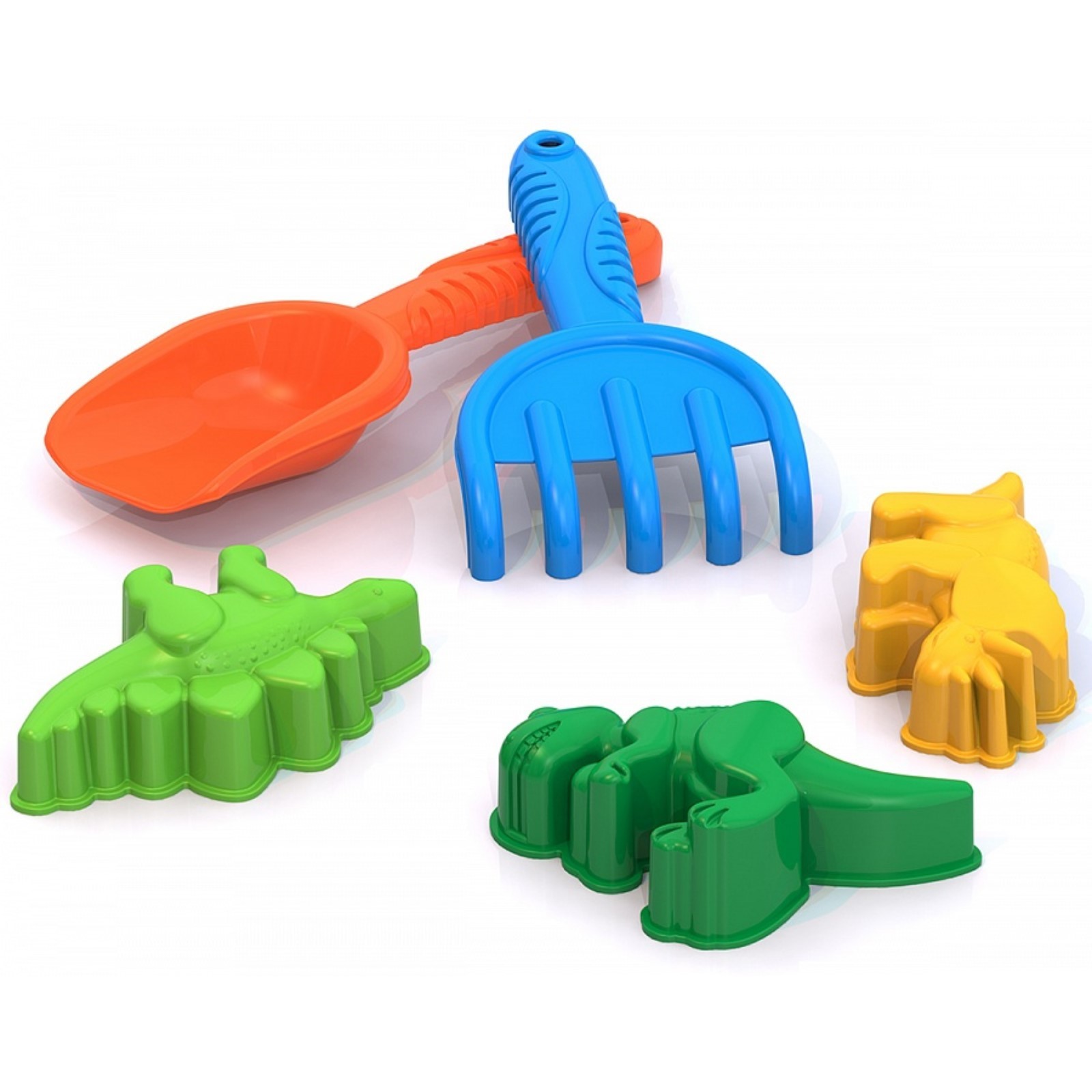 картинка Набор для игры в песке №87 (3 формочки, грабли, совок) 087, Нордпласт от магазина ДетсадЯр