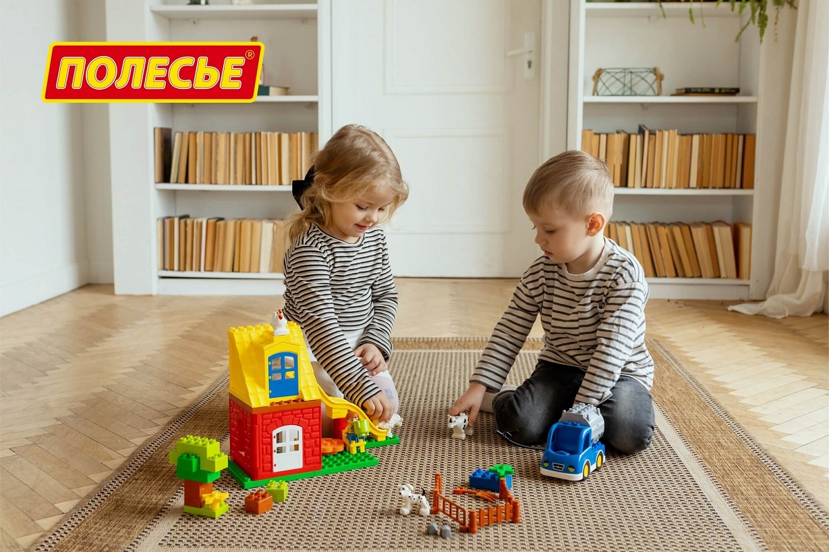 картинка Конструктор Макси - Весёлая ферма (50 элементов) (в коробке), 77578, Полесье от магазина ДетсадЯр