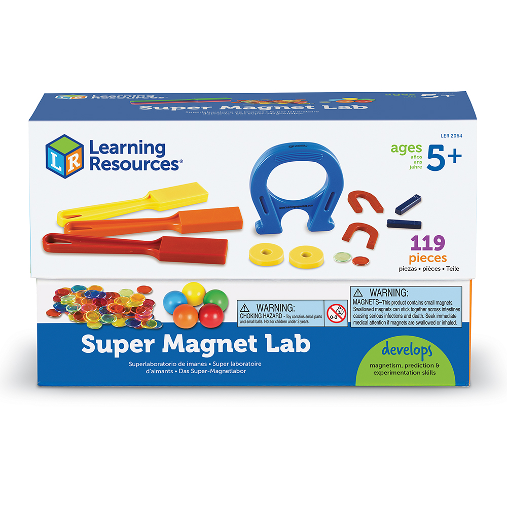 картинка Развивающая игрушка Моя первая лаборатория. Магнитный супер сет (119 элементов) Learning Resources, LER2064 от магазина ДетсадЯр
