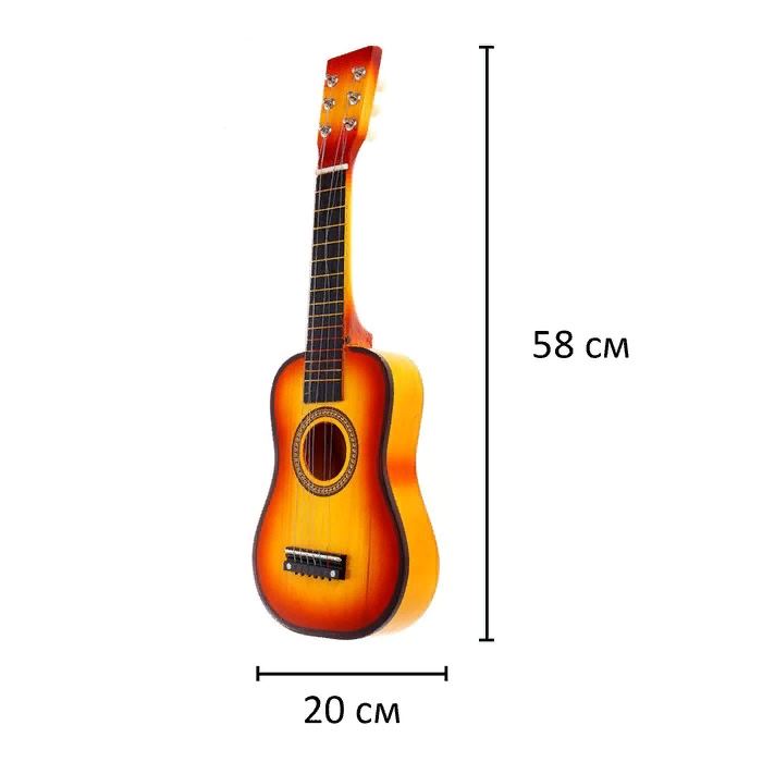 картинка Музыкальная игрушка Гитара+ медиатор, цвета МИКС от магазина ДетсадЯр