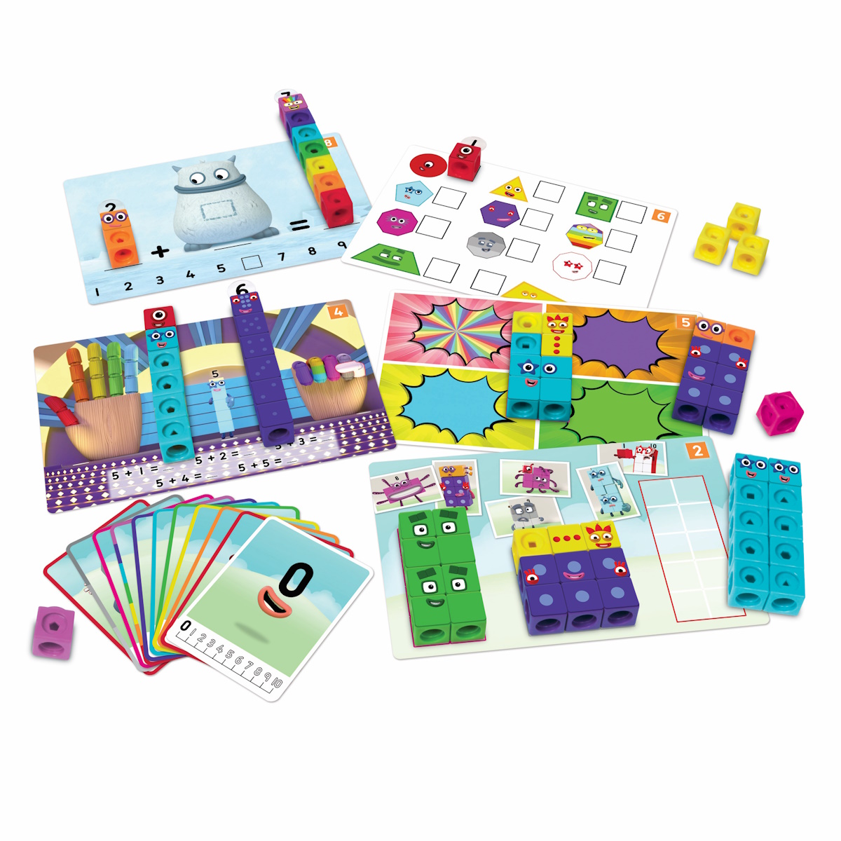 картинка Соединяющиеся кубики Numberblocks с карточками. От 1 до 10, Learning Resources, LSP0949-UK от магазина ДетсадЯр